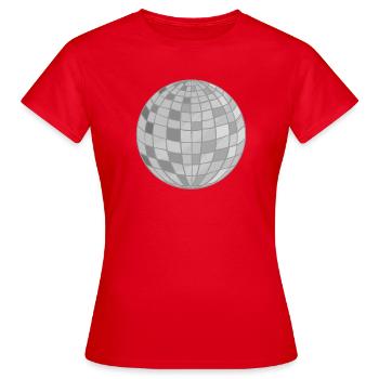 Conception de boule disco - T-shirt Femme - rouge - Devant - AI Model Female 172 dark (172cm)