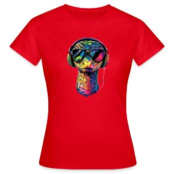 snake, python, cobra, rattlesnake, snakes - Women's T-Shirt - red - Front - AI Model Female 172 dark (172cm)