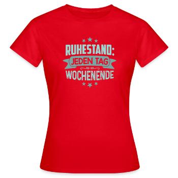 Cadeau de retraite Pension d’adieu à la retraite - T-shirt Femme - rouge - Devant - AI Model Female 172 dark (172cm)