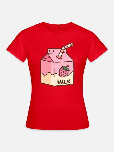 Erdbeer-Milch-Karton - Frauen T-Shirt - Rot
