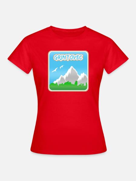 Grintovec als Bergsteigen - Frauen T-Shirt - Rot
