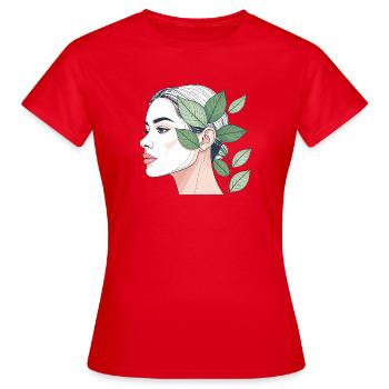 Natura to stan umysłu - T-shirt Femme - rouge - Devant - AI Model Female 172 dark (172cm)