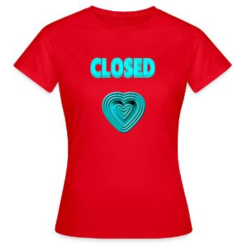Coeur néon t'aime chagrin d'amour fermé - T-shirt Femme - rouge - Devant - AI Model Female 172 dark (172cm)