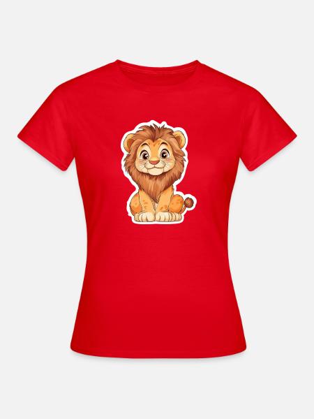 Löwe - Frauen T-Shirt - Rot
