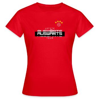 Auswärts Tour - Frauen T-Shirt - Rot - Vorne - AI Model Female 172 dark (172cm)
