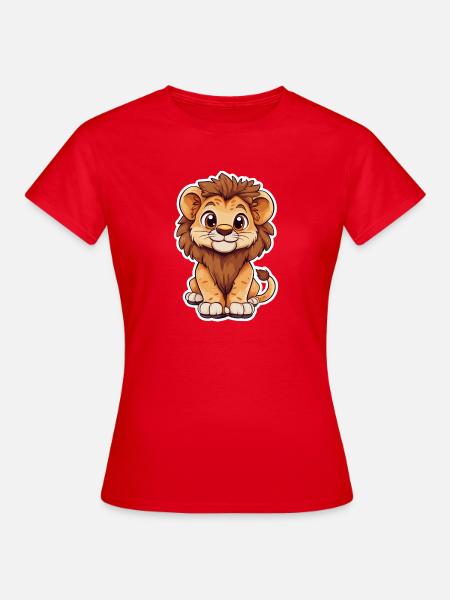 Löwe - Frauen T-Shirt - Rot