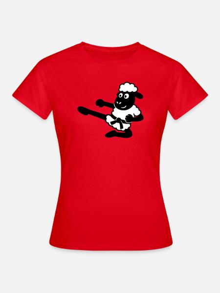 Karate Sheep - Women's T-Shirt - red
