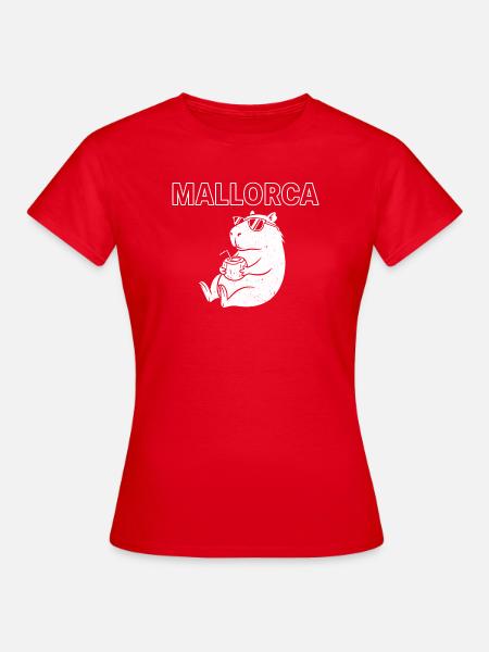 Mallorca Capybara Kokosnuss - Frauen T-Shirt - Rot