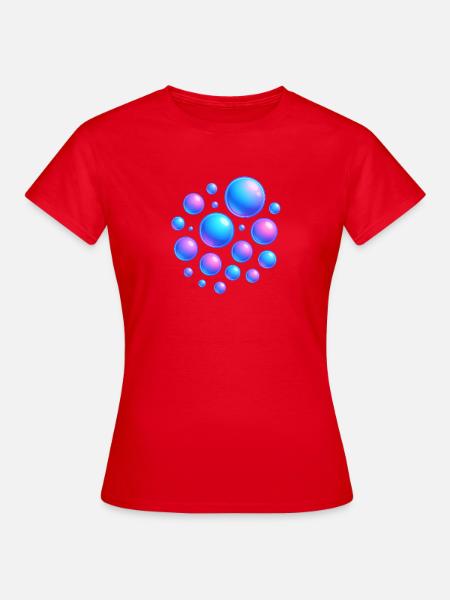 Irisierende Blasen Neonfarben - Frauen T-Shirt - Rot