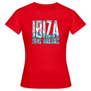 Îles Baléares Paysage Logo Ibiza - T-shirt Femme - rouge - Devant - AI Model Female 172 dark (172cm)