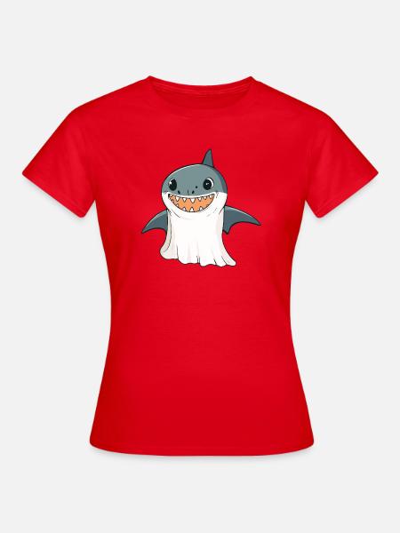 Hai Halloween Geist - Frauen T-Shirt - Rot