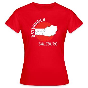 Salzbourg - T-shirt Femme - rouge - Devant - AI Model Female 172 dark (172cm)