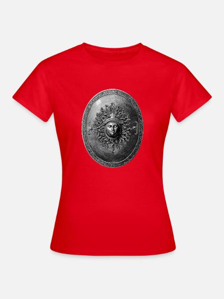 Antikes Schild – Klassische Gravur - Frauen T-Shirt - Rot