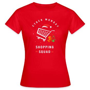 Kaufrausch Cyber Monday - Frauen T-Shirt - Rot - Vorne - AI Model Female 172 dark (172cm)