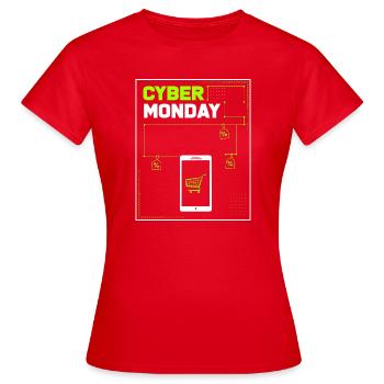 Kaufrausch Cyber Monday - Frauen T-Shirt - Rot - Vorne - AI Model Female 172 dark (172cm)