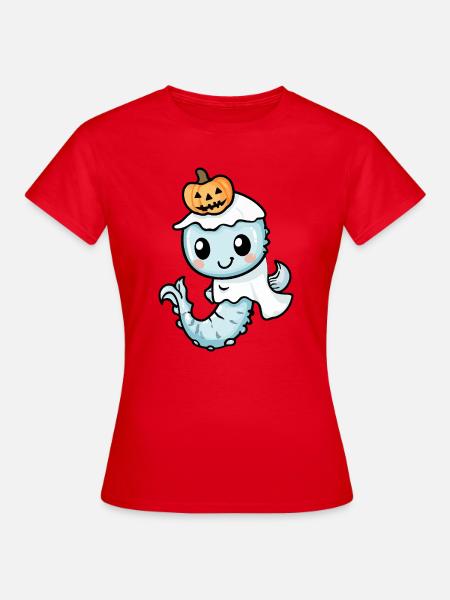Seepferd Halloween Geist - Frauen T-Shirt - Rot