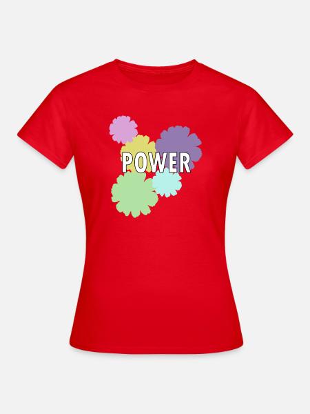 Mama Flower Power - Frauen T-Shirt - Rot