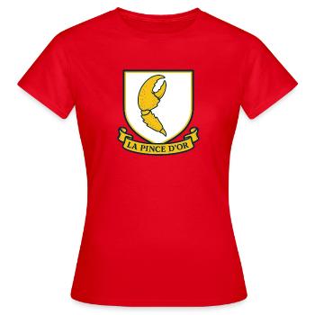 Die goldene Klaue für deine geizigen Freunde - Frauen T-Shirt - Rot - Vorne - AI Model Female 172 dark (172cm)