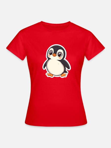 Pinguin - Frauen T-Shirt - Rot