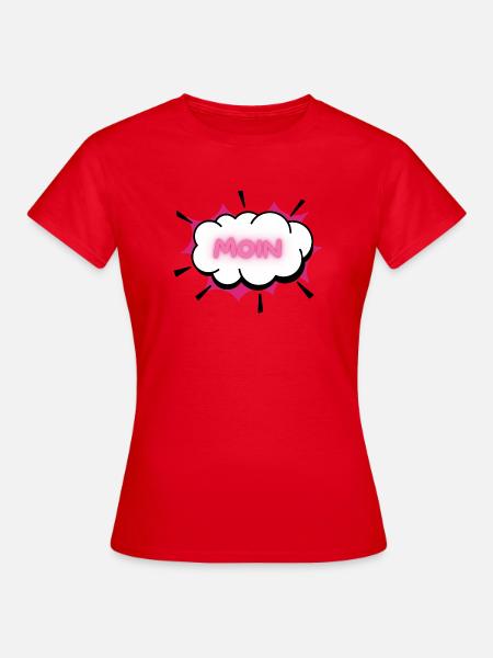 MOIN Neon Wolke - Frauen T-Shirt - Rot