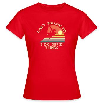 Unusual solar climbing - Women's T-Shirt - red - Front - AI Model Female 172 dark (172cm)