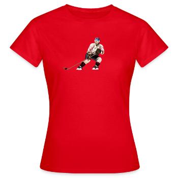 Les attaquants de hockey sur glace en action - T-shirt Femme - rouge - Devant - AI Model Female 172 dark (172cm)