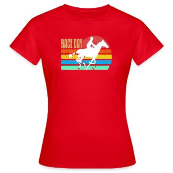Race Day Retro Horse Racing Track Day Pride - Women's T-Shirt - red - Front - AI Model Female 172 dark (172cm)