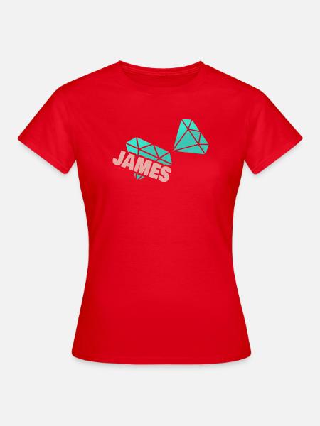 James - Frauen T-Shirt - Rot