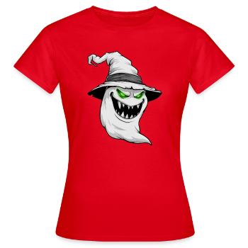 ghost, spectre, Halloween appearance - Women's T-Shirt - red - Front - AI Model Female 172 dark (172cm)