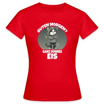 Bonjour glace très mince - T-shirt Femme - rouge - Devant - AI Model Female 172 dark (172cm)
