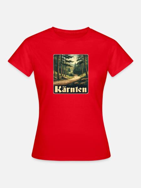 Kärnten Waldweg - Frauen T-Shirt - Rot