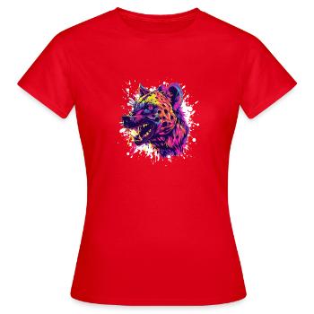 Éclaboussure de couleur tête de coyote - T-shirt Femme - rouge - Devant - AI Model Female 172 dark (172cm)