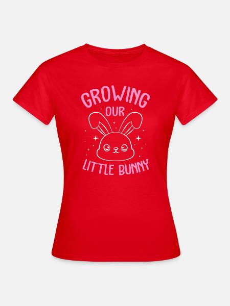 Werdende Mutter Ostern Gender Reveal - Frauen T-Shirt - Rot