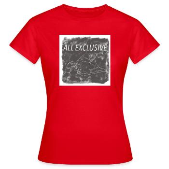 All Exclusive - T-shirt Femme - rouge - Devant - AI Model Female 172 dark (172cm)