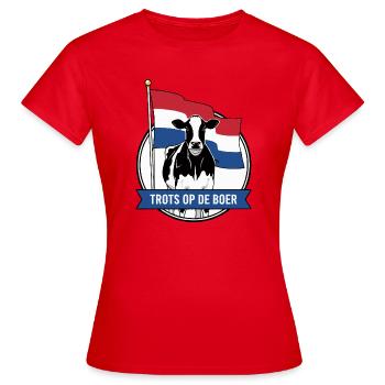Fier de la vache fermière - T-shirt Femme - rouge - Devant - AI Model Female 172 dark (172cm)
