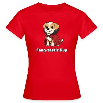 Cape pour chiot Fangtastic - T-shirt Femme - rouge - Devant - AI Model Female 172 dark (172cm)