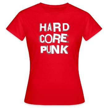 Texte au pochoir punk hardcore - T-shirt Femme - rouge - Devant - AI Model Female 172 dark (172cm)
