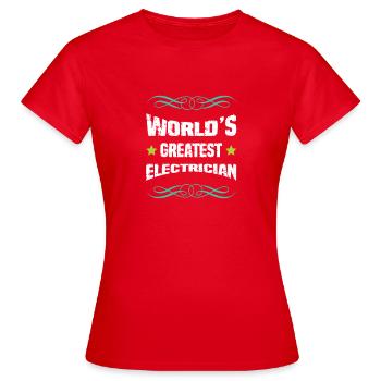 Weltbester Elektriker - Frauen T-Shirt - Rot - Vorne - AI Model Female 172 dark (172cm)
