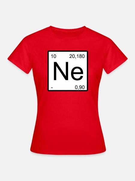Neon Element Typografie - Frauen T-Shirt - Rot