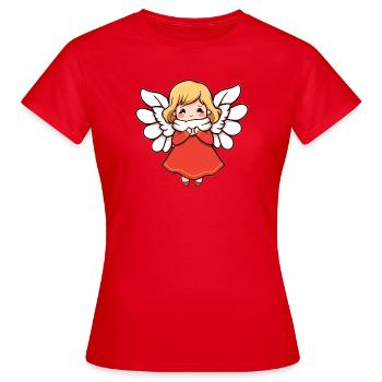 Ange - T-shirt Femme - rouge - Devant - AI Model Female 172 dark (172cm)