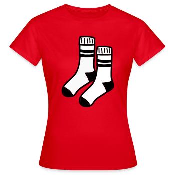 White Socks - Women's T-Shirt - red - Front - AI Model Female 172 dark (172cm)