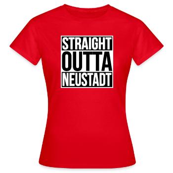 TOUT DROIT SORTI DE NEUSTADT - T-shirt Femme - rouge - Devant - AI Model Female 172 dark (172cm)