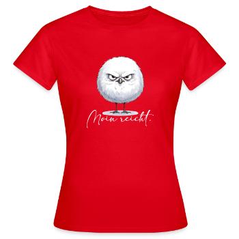 Moin reicht - grimmige runde Möwe - Frauen T-Shirt - Rot - Vorne - AI Model Female 172 dark (172cm)