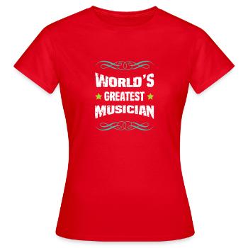Weltbester Musiker  - Frauen T-Shirt - Rot - Vorne - AI Model Female 172 dark (172cm)