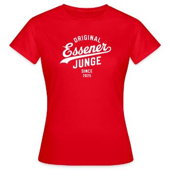 Real Essen Hoodie Nourriture Chemise Mug Combi-short - T-shirt Femme - rouge - Devant - AI Model Female 172 dark (172cm)