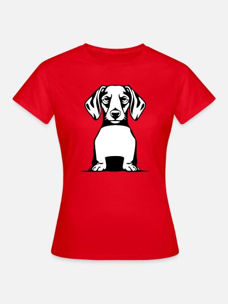 Dachshund T-shirt Geschenkidee - Frauen T-Shirt - Rot