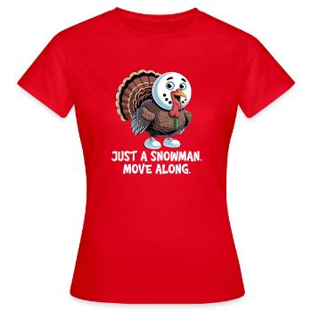 No turkey for dinner - Women's T-Shirt - red - Front - AI Model Female 172 dark (172cm)