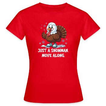 No turkey for dinner - Women's T-Shirt - red - Front - AI Model Female 172 dark (172cm)