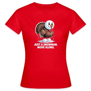 No turkey for dinner - Women's T-Shirt - red - Front - AI Model Female 172 dark (172cm)