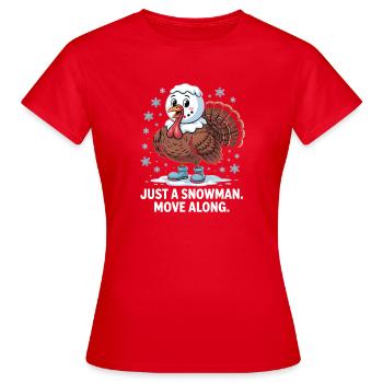 No turkey for dinner - Women's T-Shirt - red - Front - AI Model Female 172 dark (172cm)
